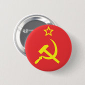Badge Rond 5 Cm Drapeau URSS (Devant & derrière)