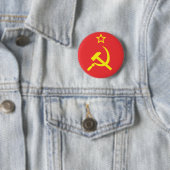 Badge Rond 5 Cm Drapeau URSS (En situation)