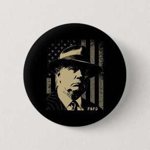 Badge Rond 5 Cm Drapeau Usa 47e Anniversaire Rétro en Détresse