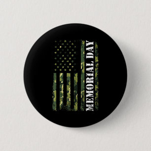 Badge Rond 5 Cm Drapeau Usa camouflage jour du souvenir