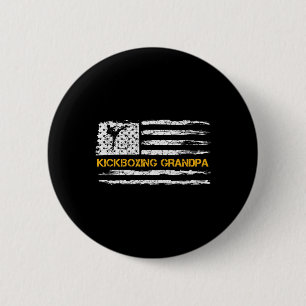 Badge Rond 5 Cm Drapeau Usa Vintage Combattant Mma Kickboxing Gran