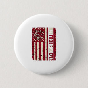 Badge Rond 5 Cm Drapeau vertical vintage papa pompier