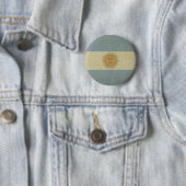 Badge Rond 5 Cm Drapeau vintage de l'Argentine (En situation)