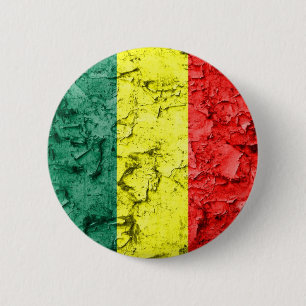 Badge Rond 5 Cm Drapeau vintage de rasta