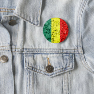 Badge Rond 5 Cm Drapeau vintage de reggae