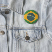 Badge Rond 5 Cm Drapeau vintage du Brésil (En situation)