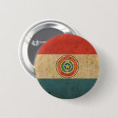 Badge Rond 5 Cm Drapeau vintage du Paraguay (Devant & derrière)