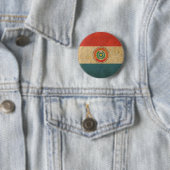 Badge Rond 5 Cm Drapeau vintage du Paraguay (En situation)