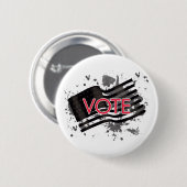 Badge Rond 5 Cm drapeau-vote d'éclaboussure (Devant & derrière)