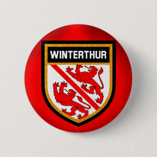 Badge Rond 5 Cm Drapeau Winterthur