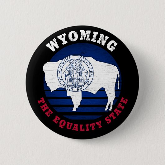 BADGE ROND 5 CM DRAPEAU WYOMOMING EQUALITY STATE (Devant)