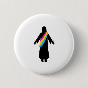 Badge Rond 5 Cm DrapeauPanoramique PrideJesus