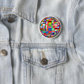 BADGE ROND 5 CM DRAPEAUX (En situation)