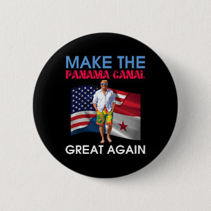 Badge Rond 5 Cm Drapeaux américains Donald Trump rendent le canal