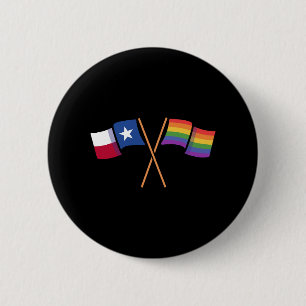 Badge Rond 5 Cm Drapeaux de Pride Texas Design pour les fiers LGBT