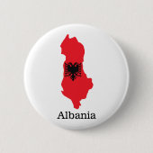 Badge Rond 5 Cm Drapeaux et pays Albanie (Devant)