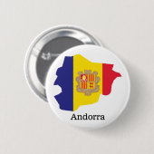 Badge Rond 5 Cm Drapeaux et pays Andorre (Devant & derrière)