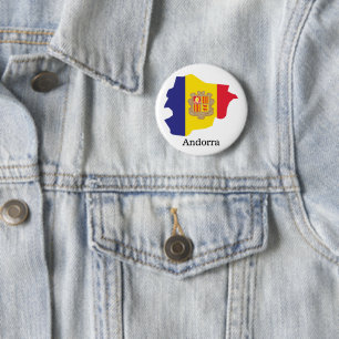 Badge Rond 5 Cm Drapeaux et pays Andorre
