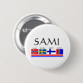 Badge Rond 5 Cm Drapeaux samis et scandinaves (Devant & derrière)