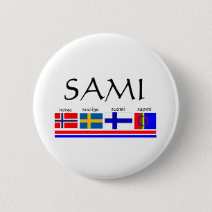 Badge Rond 5 Cm Drapeaux samis et scandinaves