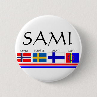 Badge Rond 5 Cm Drapeaux samis et scandinaves