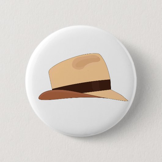 Badge Rond 5 Cm Drawing of a Panamanian hat (Devant)