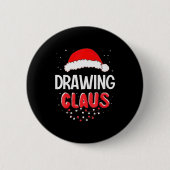 Badge Rond 5 Cm Drawing Santa Claus Christmas Matching Costume  (Devant)