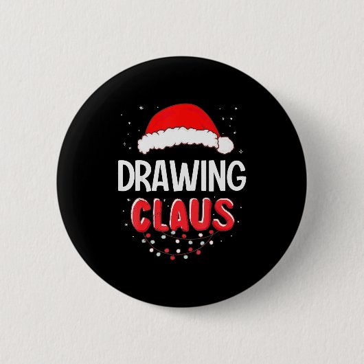 Badge Rond 5 Cm Drawing Santa Claus Christmas Matching Costume  (Devant)