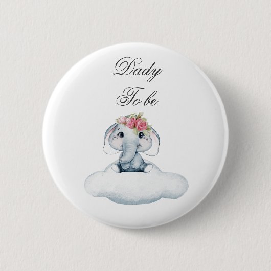 Badge Rond 5 Cm Dreamy Days avec Rosie l'éléphant. (Devant)
