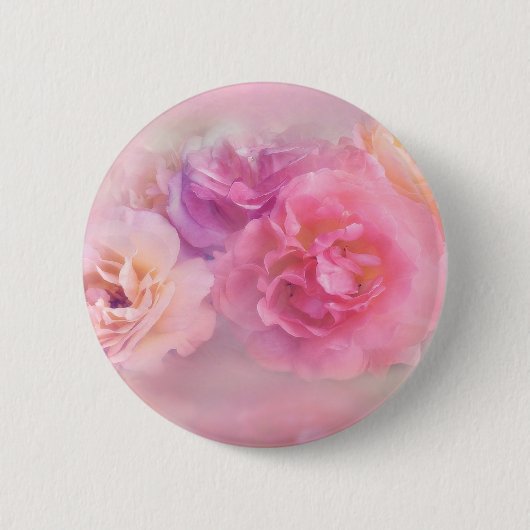 Badge Rond 5 Cm Dreamy Pastel Roses (Devant)