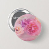 Badge Rond 5 Cm Dreamy Pastel Roses (Devant & derrière)