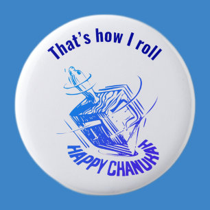 Badge Rond 5 Cm Dreidel C’est comme ça que je roule