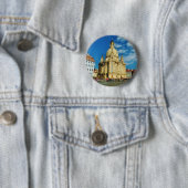 Badge Rond 5 Cm Dresde Frauenkirche (En situation)