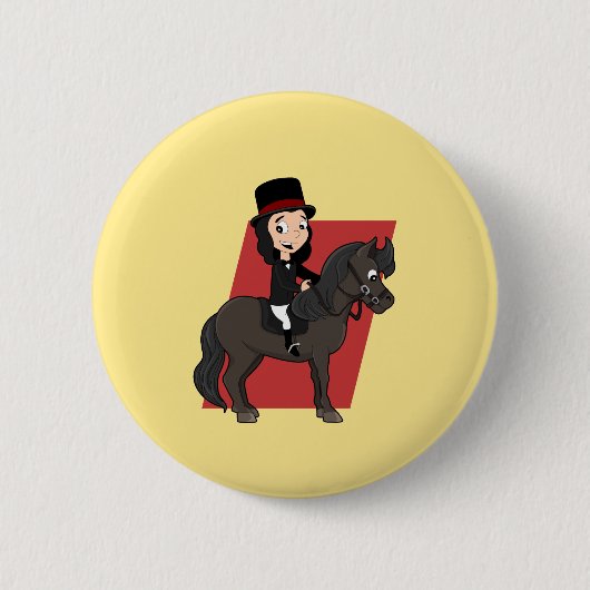 Badge Rond 5 Cm Dressage de cavalier (Devant)