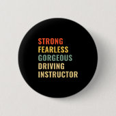 Badge Rond 5 Cm Driving School Teacher Driving Instructor (Devant)