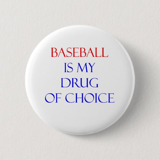 Badge Rond 5 Cm Drogue de base-ball de choix (Devant)