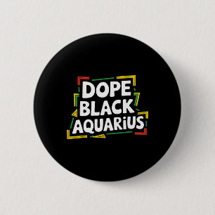 Badge Rond 5 Cm Drogue Noir Verseau Afro Américain Zodiaque Mélani