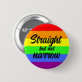 Badge Rond 5 Cm Droit mais pas étroit sur l'arrière - plan arc-en- (Devant & derrière)