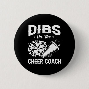 Badge Rond 5 Cm Droit sur l'équipe de cheerleading de l'entraîneur