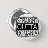 Badge Rond 5 Cm Droite En Outta Roumanie (Devant & derrière)