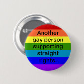 Badge Rond 5 Cm Droites droites de soutien (Devant & derrière)