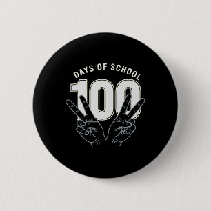 Badge Rond 5 Cm Drôle 100e jour d'école pour l'enseignant ou l'élè