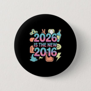 Badge Rond 5 Cm Drôle 2026 Nouveau 2016 Rétro Nostalgie