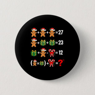 Badge Rond 5 Cm Drôle 67 Mème Bonbon Joyeux Santa Prof de Maths Ch