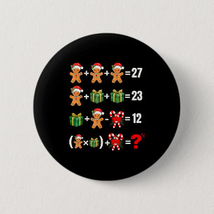 Badge Rond 5 Cm Drôle 67 Mème Bonbon Joyeux Santa Prof de Maths Ch