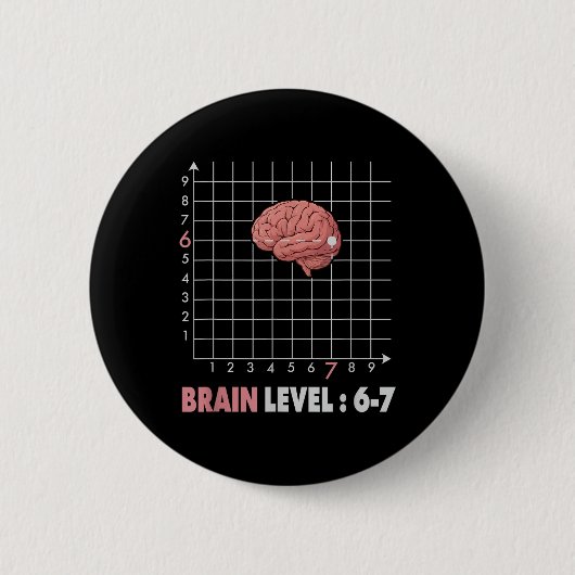 Badge Rond 5 Cm Drôle 67 Mème Math Six Sept Professeur Brainrot Bl (Devant)