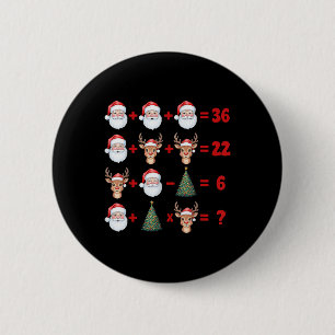 Badge Rond 5 Cm Drôle 67 Meme Noël Prof de maths Santa Six Sept