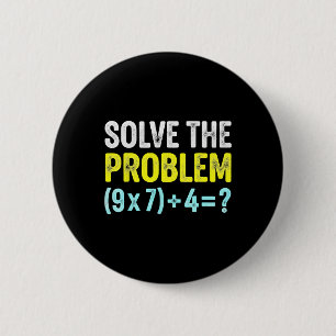 Badge Rond 5 Cm Drôle 67 Mème Six Sept Prof de Maths Brain-rot Bla