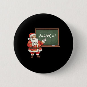 Badge Rond 5 Cm Drôle 67 Mème Six Sept Prof de Maths Noël Gen