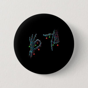 Badge Rond 5 Cm Drôle 67 Mème Squelette 67 Noël Fête Femmes